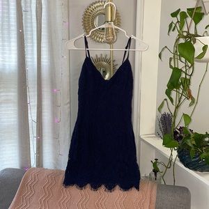 Superdown Blue Lace Minidress XS